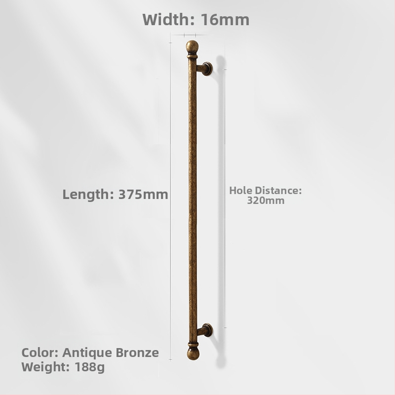 Λαβή πόρτας ντουλάπας από κράμμα ψευδαργύρου, βορειοευρωπαϊκό στυλ, γυαλισμένη και ηλεκτροπλατιωμένη