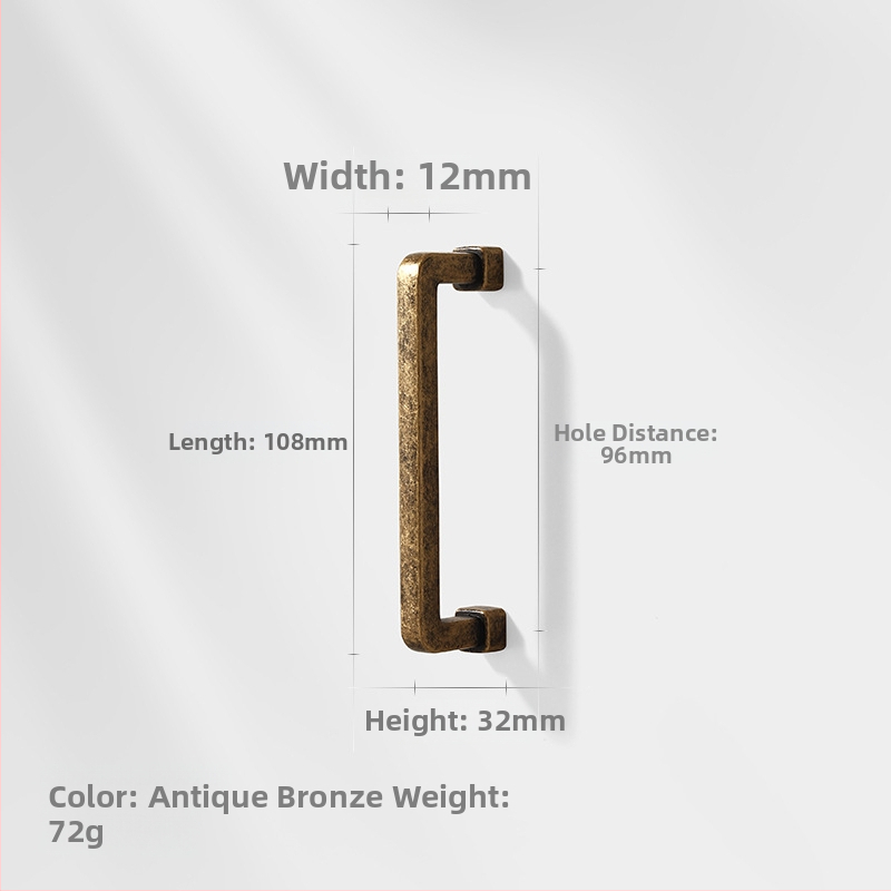 Λαβή πόρτας ντουλάπας από κράμμα ψευδαργύρου, βορειοευρωπαϊκό στυλ, γυαλισμένη και ηλεκτροπλατιωμένη