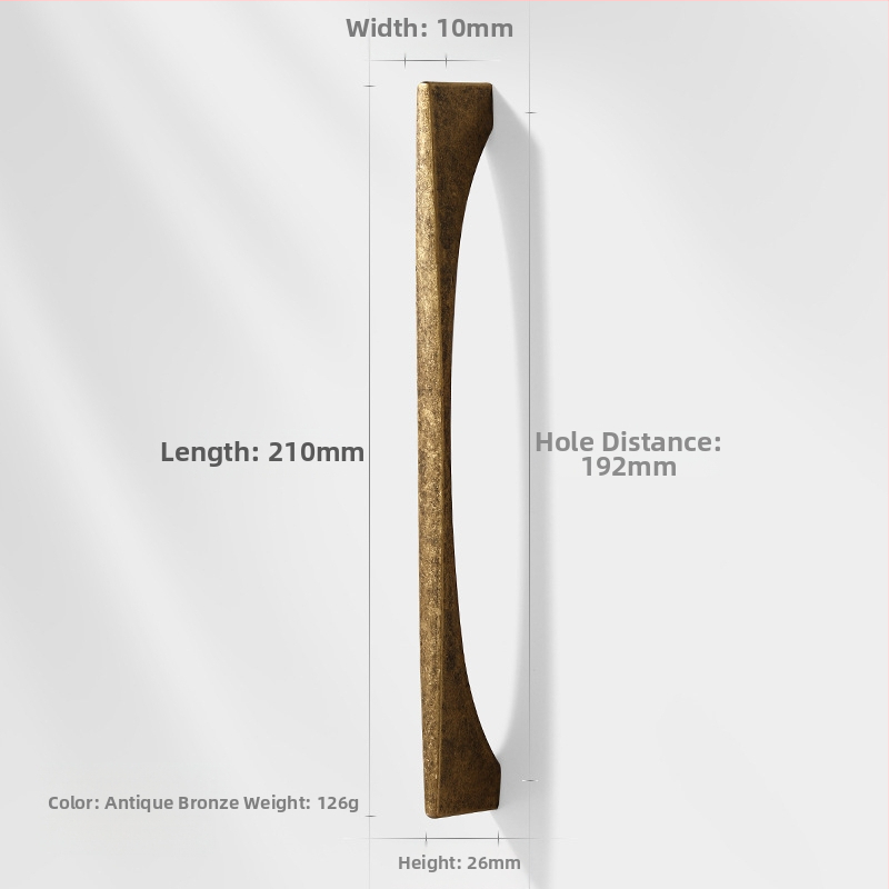 Λαβή πόρτας ντουλάπας από κράμμα ψευδαργύρου, βορειοευρωπαϊκό στυλ, γυαλισμένη και ηλεκτροπλατιωμένη