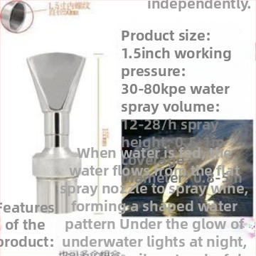 Duza de fontană din cupru și oțel inoxidabil 304, duze multiple pentru peisaje acvatice