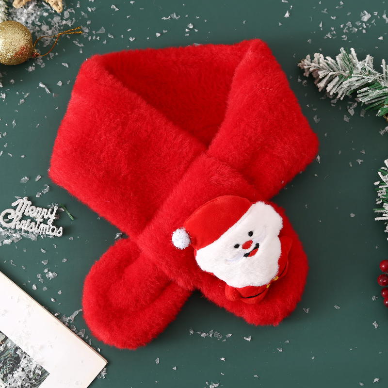 Σετ κασκόλ και γάντια για παιδιά από βελούδινο ύφασμα, unisex, χειμώνα, μονόχρωμο σχέδιο