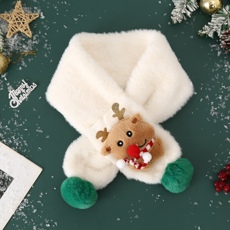 Σετ κασκόλ και γάντια για παιδιά από βελούδινο ύφασμα, unisex, χειμώνα, μονόχρωμο σχέδιο