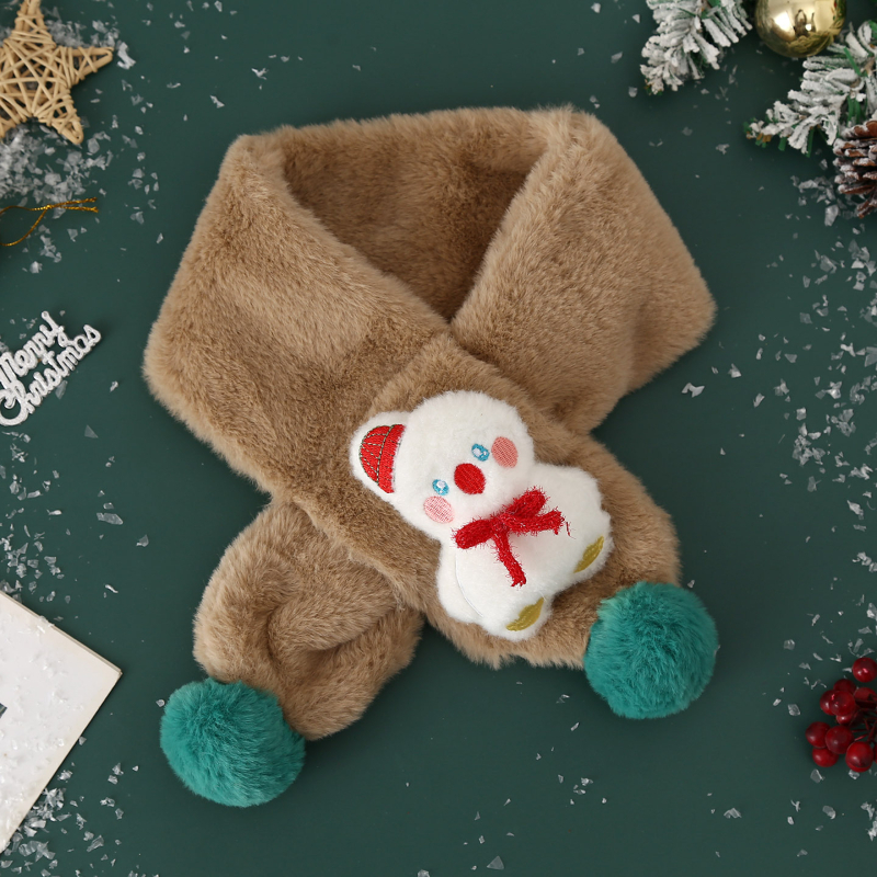 Σετ κασκόλ και γάντια για παιδιά από βελούδινο ύφασμα, unisex, χειμώνα, μονόχρωμο σχέδιο