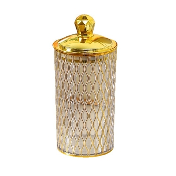 Прозрачен пластмасов съд за съхранение на зърнени култури с капак, кръгъл, обем 301–500 ml