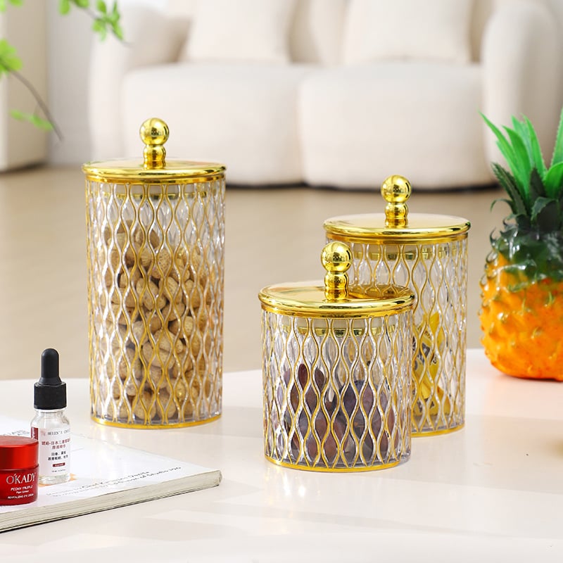 Прозрачен пластмасов съд за съхранение на зърнени култури с капак, кръгъл, обем 301–500 ml