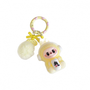 PVC flocking anyagú kulcstartó, rajzfilm-stílusú, személyes ajándék