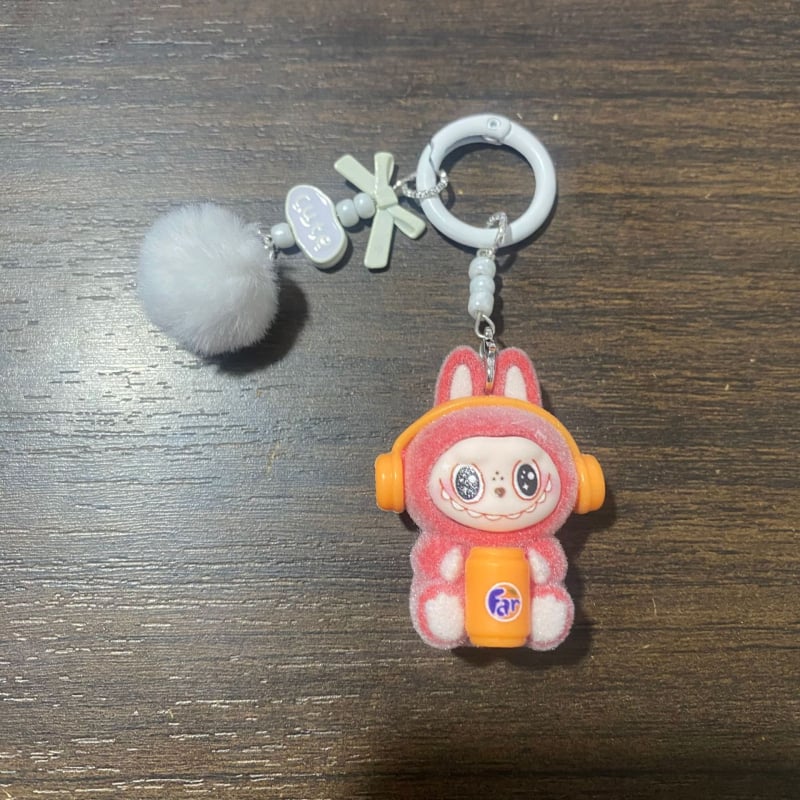 PVC flocking anyagú kulcstartó, rajzfilm-stílusú, személyes ajándék