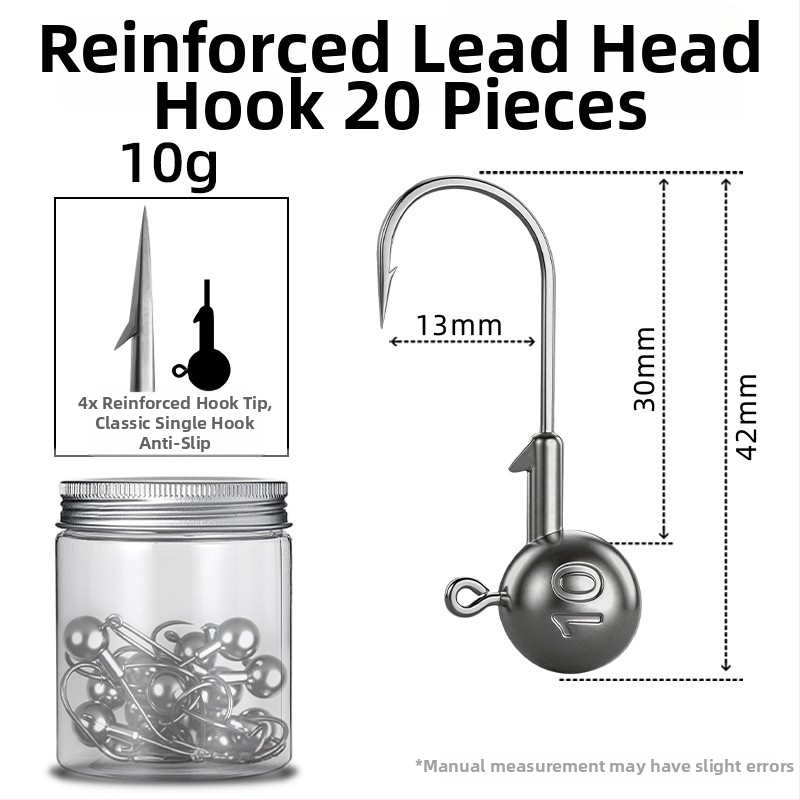 Seelucker cârlig cu cap de plumb, cu dinți, ambalaj 10 000 de bucăți, pentru pescuit în rezervoare.