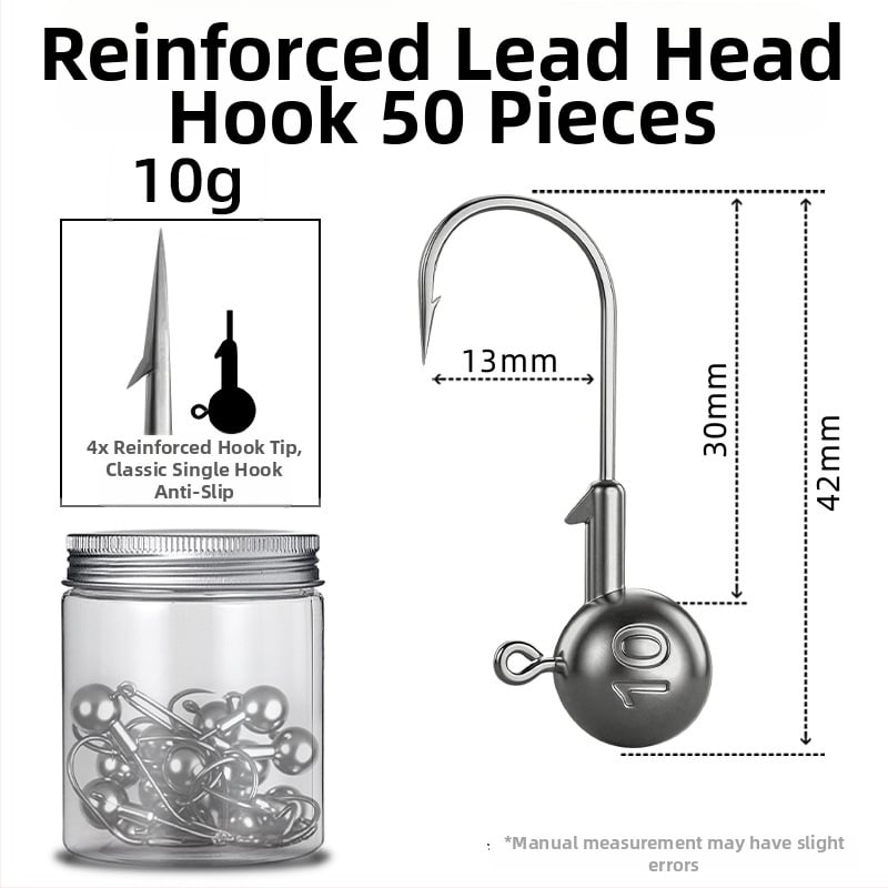 Seelucker cârlig cu cap de plumb, cu dinți, ambalaj 10 000 de bucăți, pentru pescuit în rezervoare.