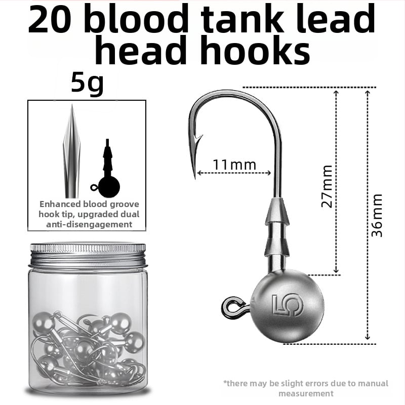 Seelucker cârlig cu cap de plumb, cu dinți, ambalaj 10 000 de bucăți, pentru pescuit în rezervoare.