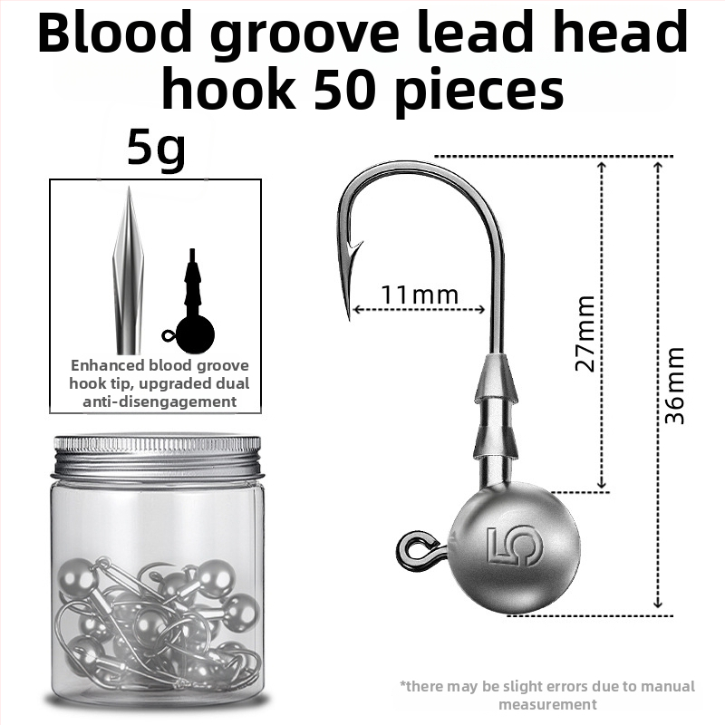 Seelucker cârlig cu cap de plumb, cu dinți, ambalaj 10 000 de bucăți, pentru pescuit în rezervoare.