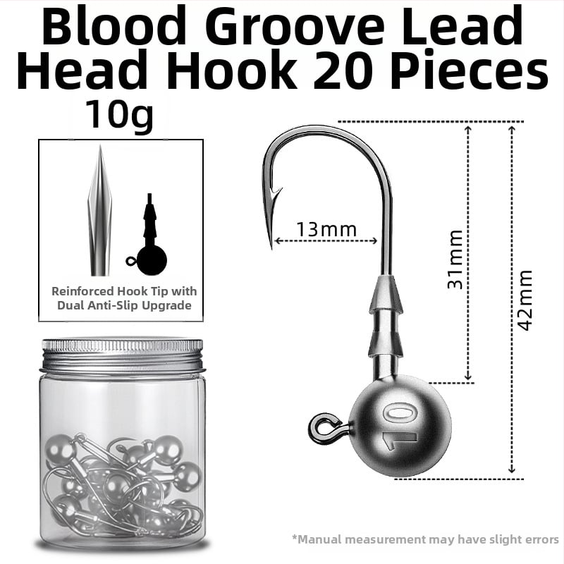 Seelucker cârlig cu cap de plumb, cu dinți, ambalaj 10 000 de bucăți, pentru pescuit în rezervoare.