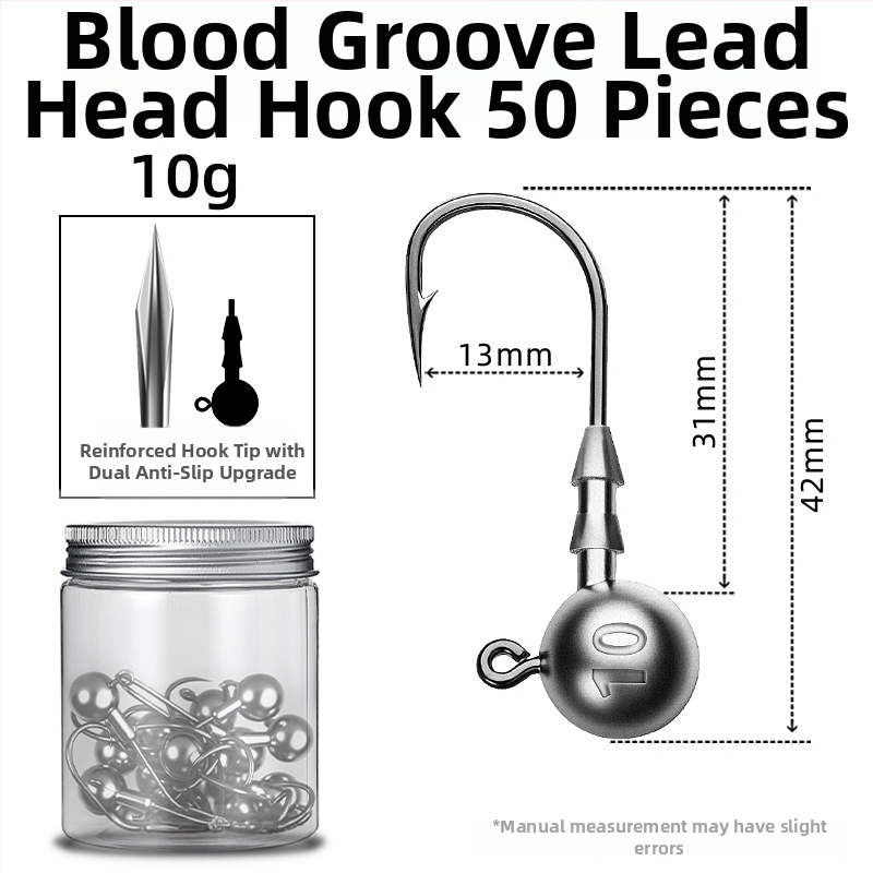 Seelucker cârlig cu cap de plumb, cu dinți, ambalaj 10 000 de bucăți, pentru pescuit în rezervoare.