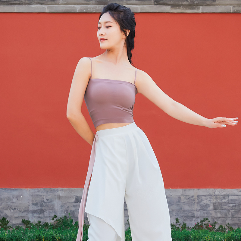 Női táncos felső ruha - varrás nélküli nylon anyag, 95% bélés, mellkas panellel, balett, népi, latin és társastánc