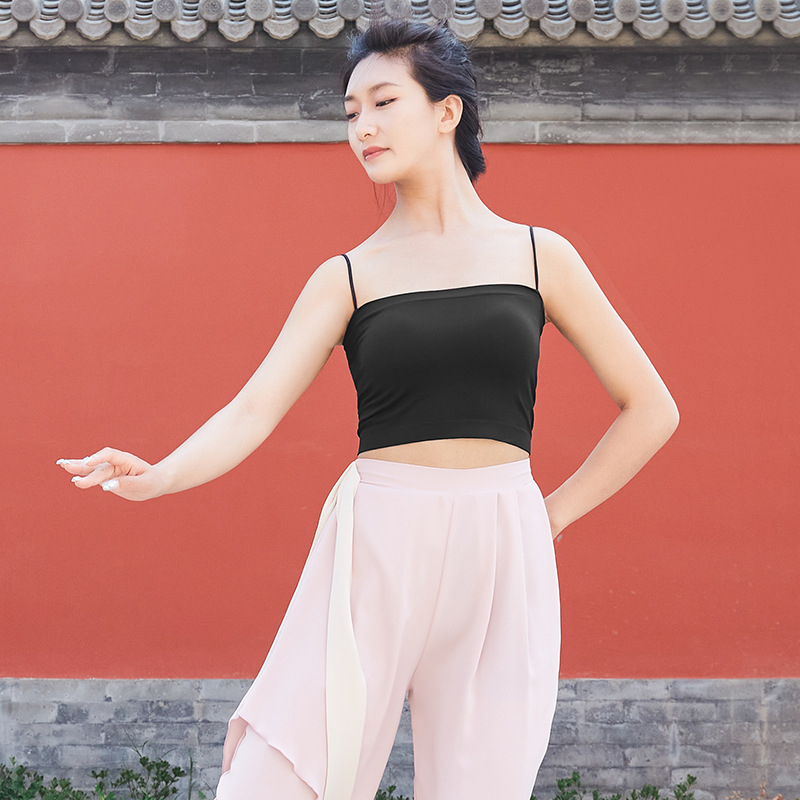 Női táncos felső ruha - varrás nélküli nylon anyag, 95% bélés, mellkas panellel, balett, népi, latin és társastánc