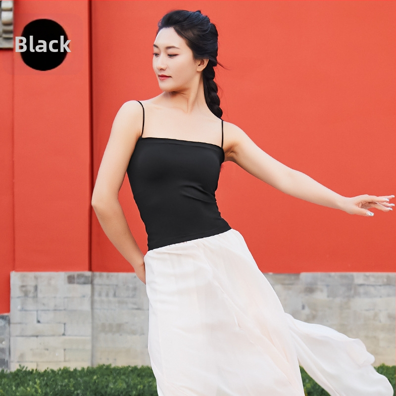 Női táncos felső ruha - varrás nélküli nylon anyag, 95% bélés, mellkas panellel, balett, népi, latin és társastánc