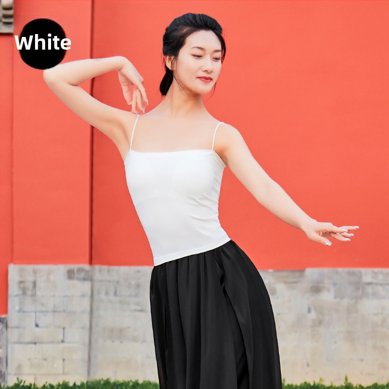 Női táncos felső ruha - varrás nélküli nylon anyag, 95% bélés, mellkas panellel, balett, népi, latin és társastánc