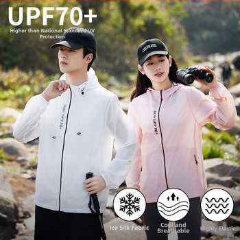 Vonkajšia vetrovka s kapucňou, unisex, UV 70+ ochrana, nepremokavá