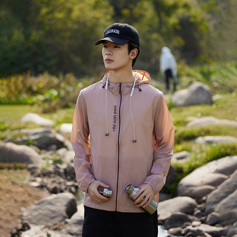 Vonkajšia vetrovka s kapucňou, unisex, UV 70+ ochrana, nepremokavá