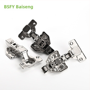 Ανοξείδωτος μεντεσές ντουλάπας με 3D αποσβεστικό μηχανισμό, αποσπώμενος, πάχος 3,5 mm, κατάλληλος για διάφορες πόρτες ντουλαπιών