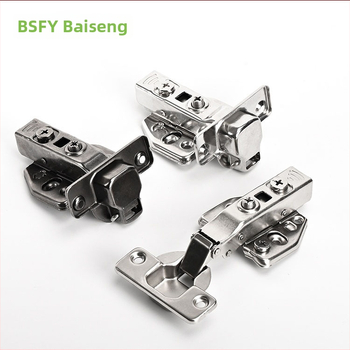 Ανοξείδωτος μεντεσές ντουλάπας με 3D αποσβεστικό μηχανισμό, αποσπώμενος, πάχος 3,5 mm, κατάλληλος για διάφορες πόρτες ντουλαπιών