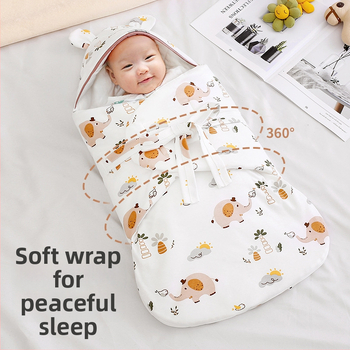 Νεογέννητος υπνόσακος-σβούλ από 100% βαμβάκι, γέμισμα βαμβάκι, κατάλληλος για Άνοιξη, Καλοκαίρι, Φθινόπωρο και Χειμώνα