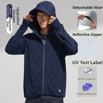 Unisex letná kapucňová vetrovka s UPF50+ UV ochranou, ultra ľahká, priedušná a rýchloschnúca