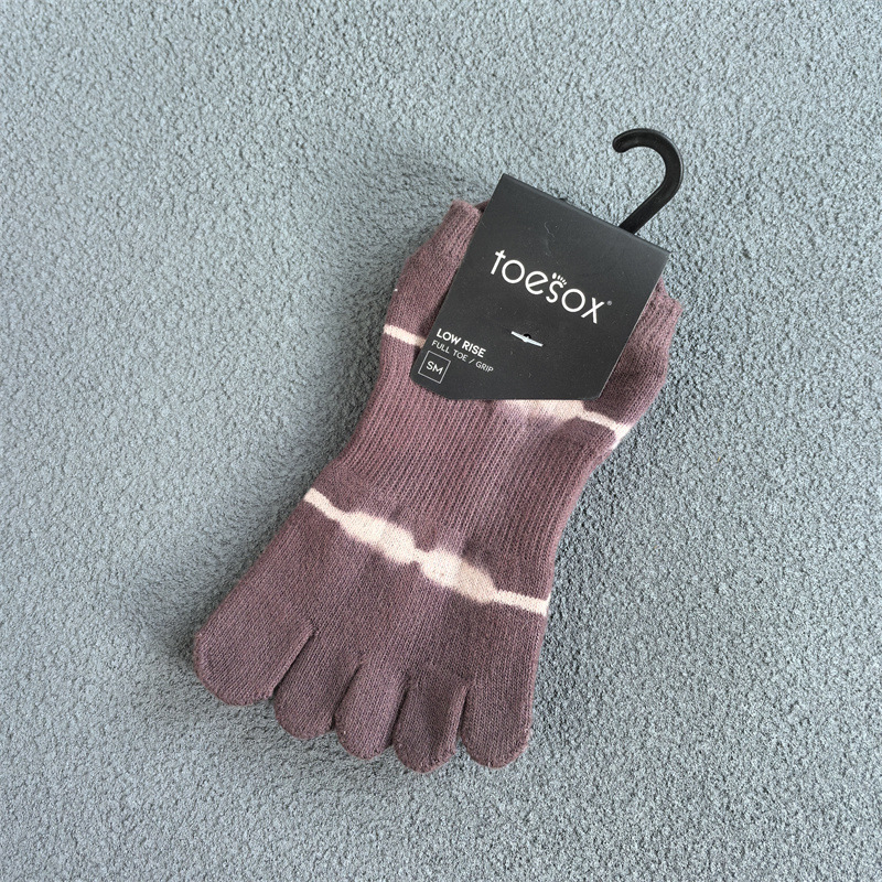 Toesox Pilates čarape s podijeljenim prstima - protuklizne, upijaju znoj, pamuk, za unutarnju yogu