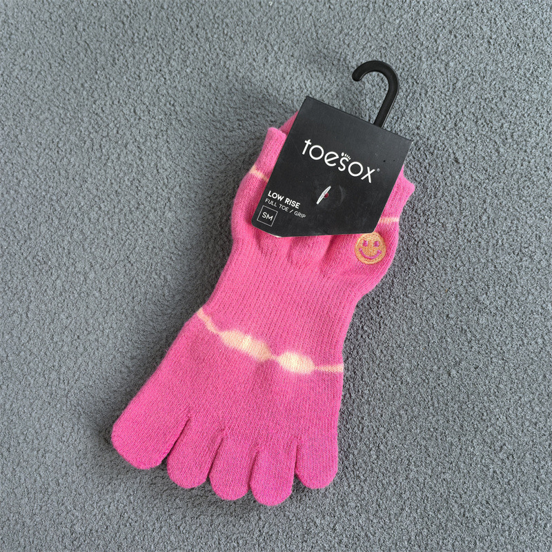 Toesox Pilates čarape s podijeljenim prstima - protuklizne, upijaju znoj, pamuk, za unutarnju yogu