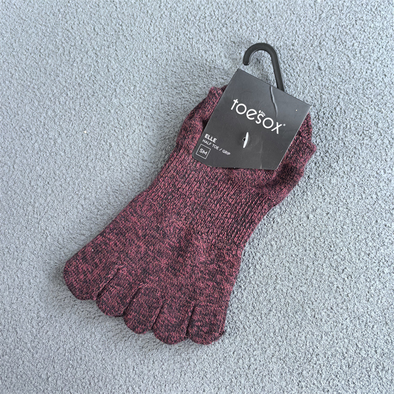 Toesox Pilates čarape s podijeljenim prstima - protuklizne, upijaju znoj, pamuk, za unutarnju yogu