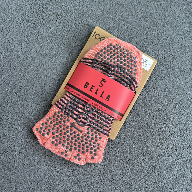 Toesox Pilates čarape s podijeljenim prstima - protuklizne, upijaju znoj, pamuk, za unutarnju yogu