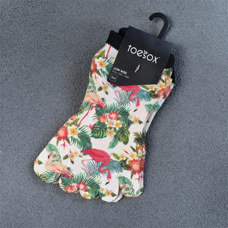 Toesox Pilates čarape s podijeljenim prstima - protuklizne, upijaju znoj, pamuk, za unutarnju yogu