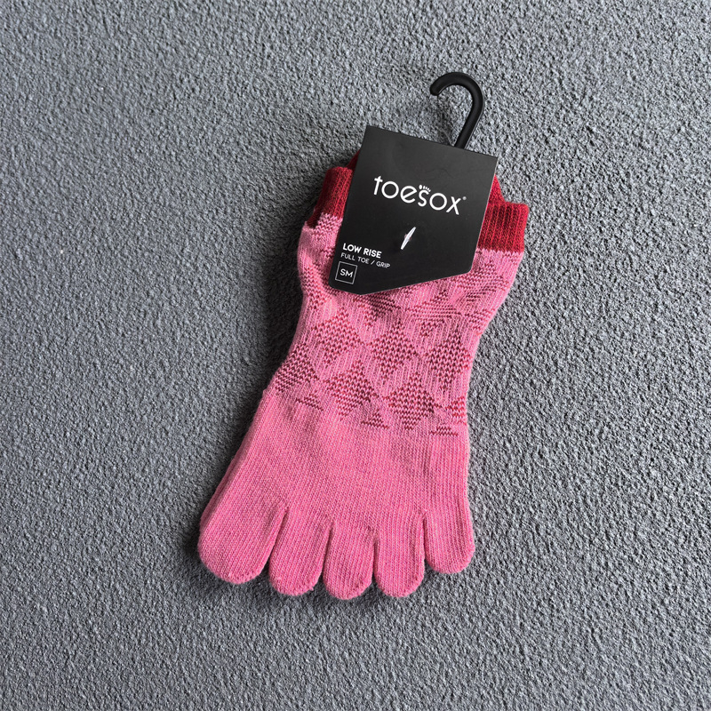 Toesox Pilates čarape s podijeljenim prstima - protuklizne, upijaju znoj, pamuk, za unutarnju yogu