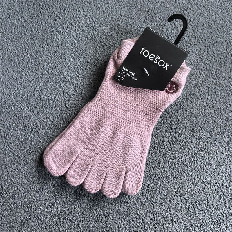 Toesox Pilates čarape s podijeljenim prstima - protuklizne, upijaju znoj, pamuk, za unutarnju yogu