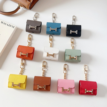 Noshiel AirPods Pro 2 защитен калъф PU материал, аксесоар за чанта с 4 висулки