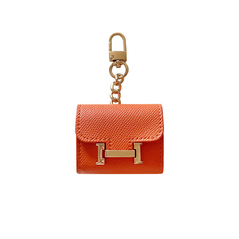 Noshiel AirPods Pro 2 защитен калъф PU материал, аксесоар за чанта с 4 висулки