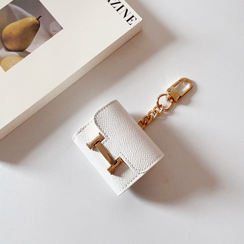 Noshiel AirPods Pro 2 защитен калъф PU материал, аксесоар за чанта с 4 висулки