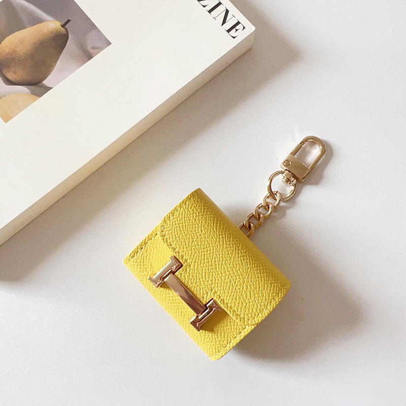 Noshiel AirPods Pro 2 защитен калъф PU материал, аксесоар за чанта с 4 висулки