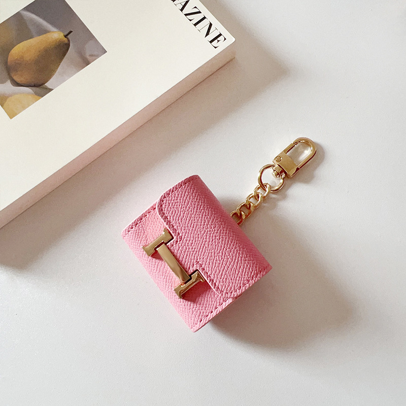 Noshiel AirPods Pro 2 защитен калъф PU материал, аксесоар за чанта с 4 висулки