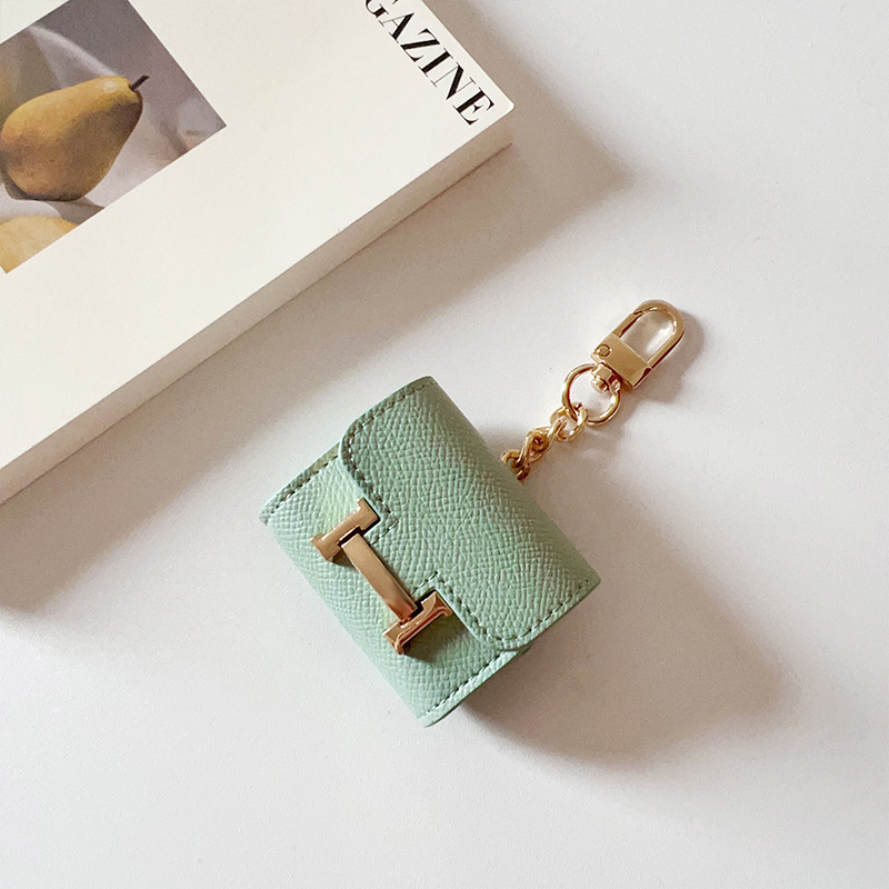 Noshiel AirPods Pro 2 защитен калъф PU материал, аксесоар за чанта с 4 висулки