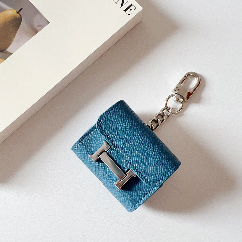 Noshiel AirPods Pro 2 защитен калъф PU материал, аксесоар за чанта с 4 висулки