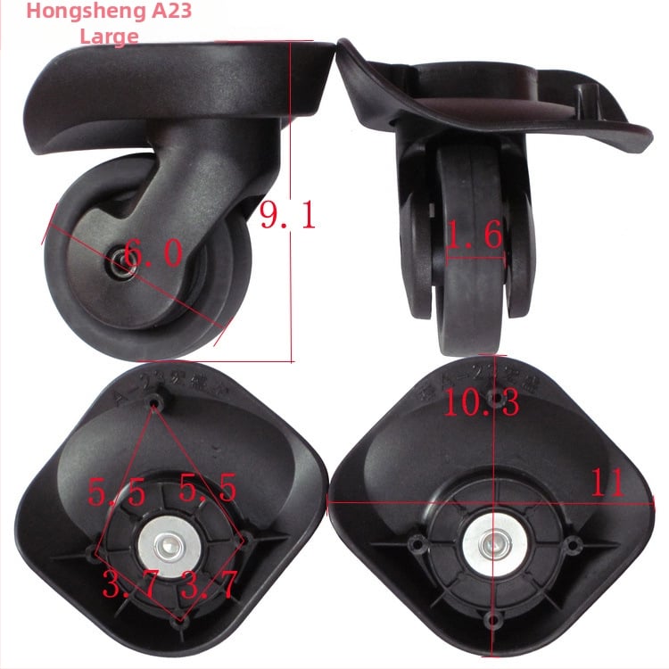 Аксесоари за колелата на багаж ABS материал, модел A20-A90, универсални колелни части, пускане през есента на 2023