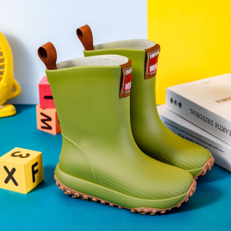 Botosei de ploaie pentru femei, slip-on, gambă joasă, exterior PVC, impermeabile, talpă antiderapantă