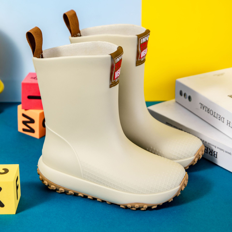 Botosei de ploaie pentru femei, slip-on, gambă joasă, exterior PVC, impermeabile, talpă antiderapantă