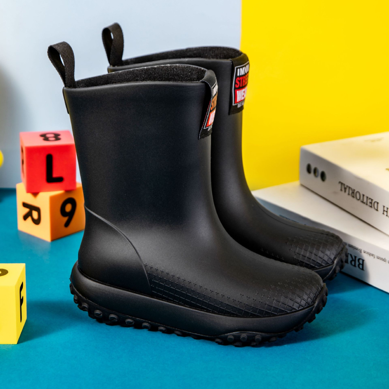 Botosei de ploaie pentru femei, slip-on, gambă joasă, exterior PVC, impermeabile, talpă antiderapantă