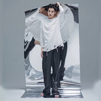 Recuzita pentru studio: hârtie oglindă reflectantă cu textură valuri de apă pentru portrete, efect laser