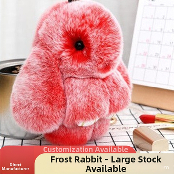 Plyšový prívesok na kľúče v tvare králika, roztomilý doplnok na tašky, telefóny a autá