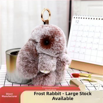 Plyšový prívesok na kľúče v tvare králika, roztomilý doplnok na tašky, telefóny a autá