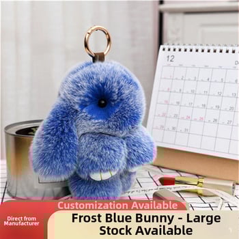 Plyšový prívesok na kľúče v tvare králika, roztomilý doplnok na tašky, telefóny a autá