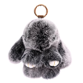Plyšový prívesok na kľúče v tvare králika, roztomilý doplnok na tašky, telefóny a autá